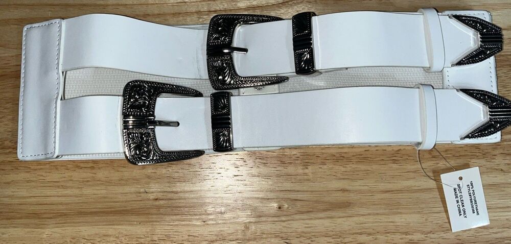 Fashion Nova Wild Wide West Belt Women Size OS White